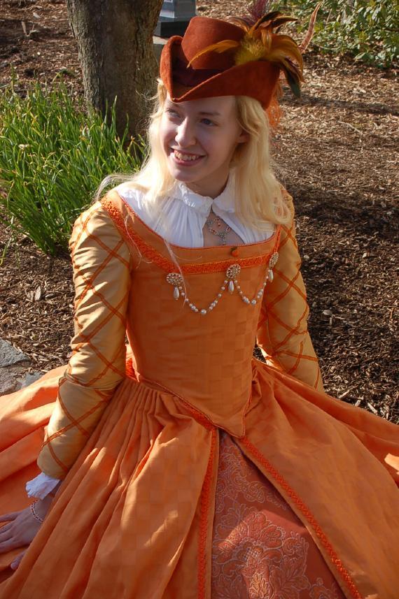 Fanta Orange Renaissance Gown