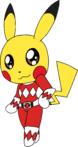 Pikachu as Red Ranger (Mighty Morphin) by NauTOON2007 on DeviantArt