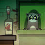 Like a fu***ng racoon!