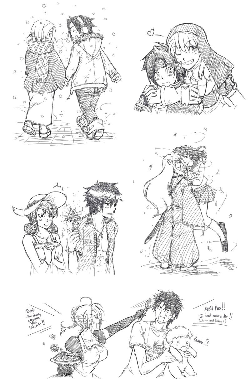 Anime Couple Sketches 2 by Kountingsheep on DeviantArt
