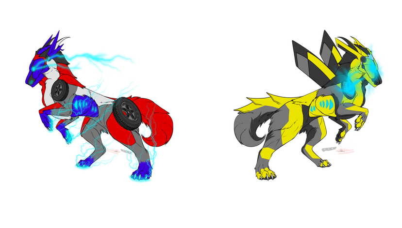5 Wolves Transformers Virreo_Adopts on Toyhouse