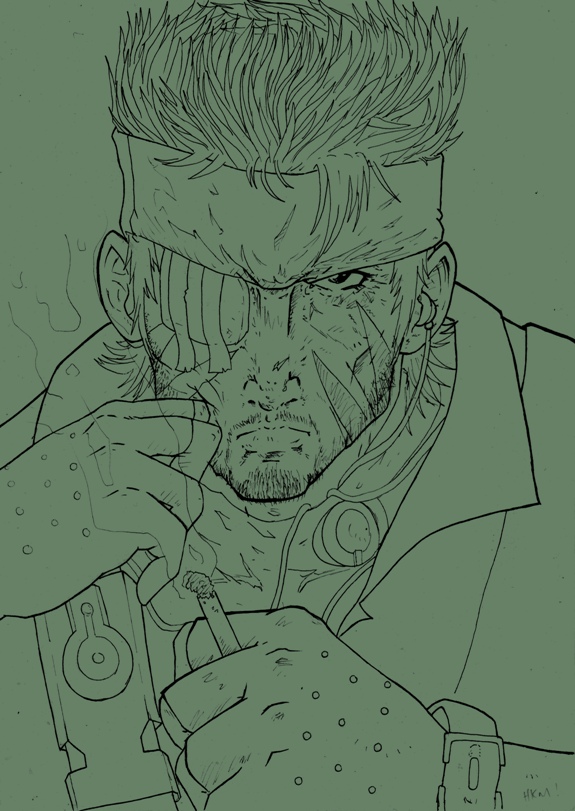 Naked Snake lineart