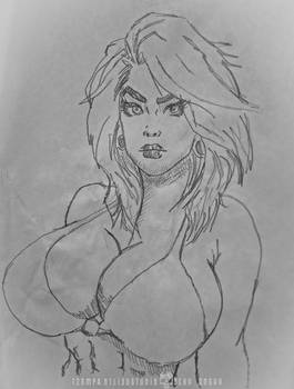 Sexy Angry In Pencil