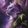 Cosmic Cat in Lilac and Fern