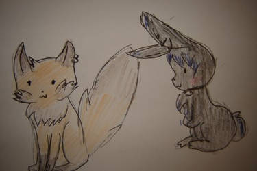 fox and bunny :3
