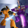 Blitzwing versus Sunstreaker