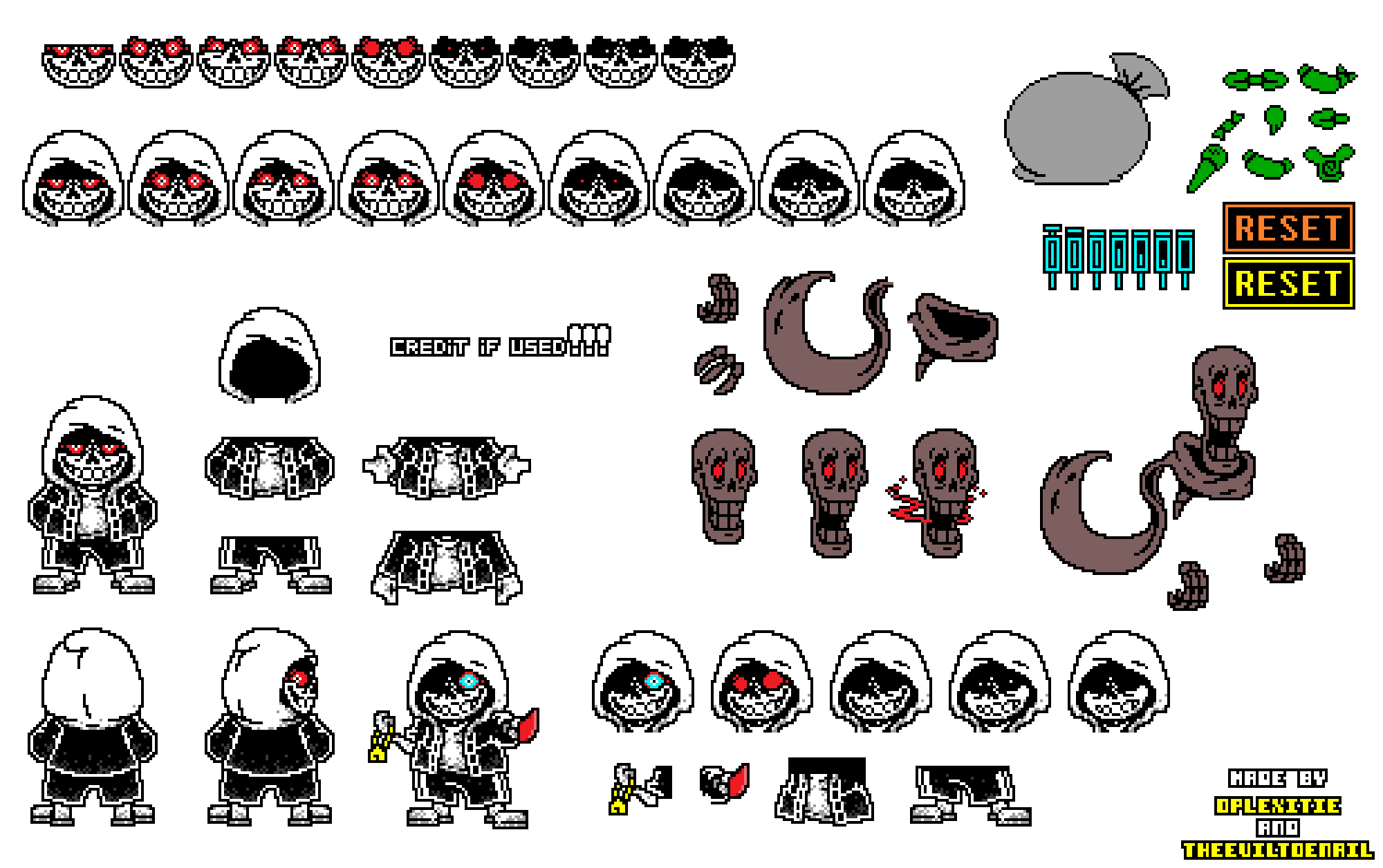 Undertale] Sans Battle Spritesheet by GrabThatBread on DeviantArt