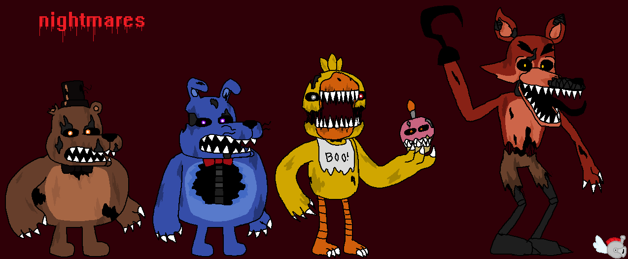 Coksi🌱 on X: the nightmare gang's all here #fnaf #fnaf4