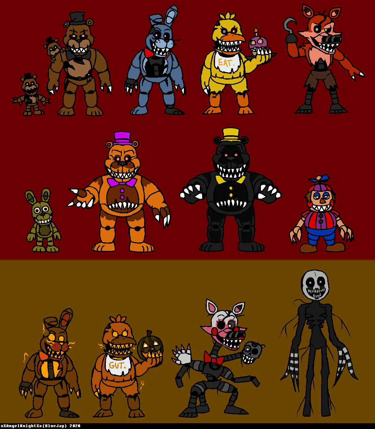 Fnaf 4 Gang by Basilisk2002 on DeviantArt