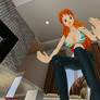 Giantess Nami catches you