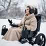 DreamUp Creation (Quadriplegic Woman in Snow)