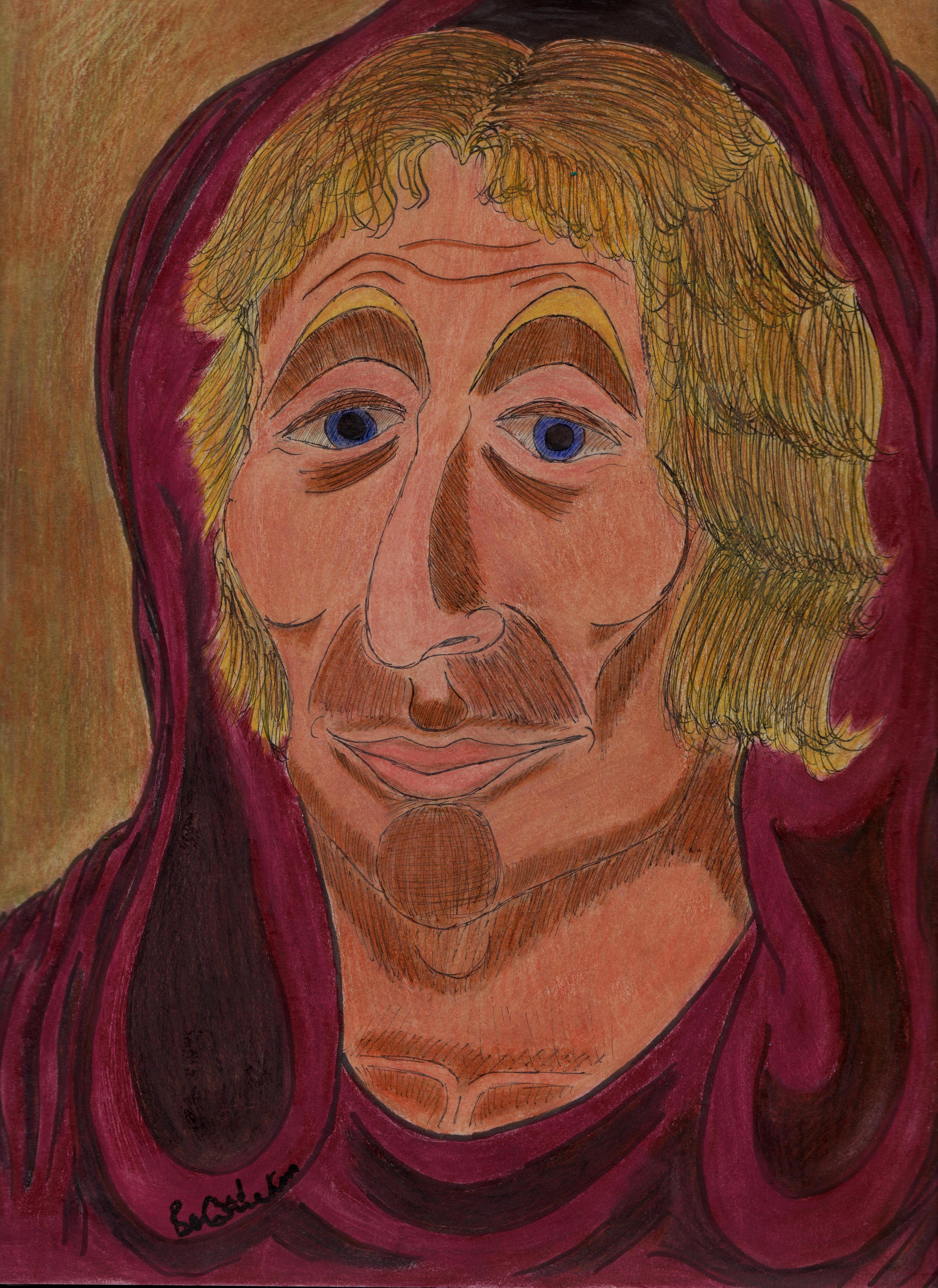 portrait of a hooded figure 2