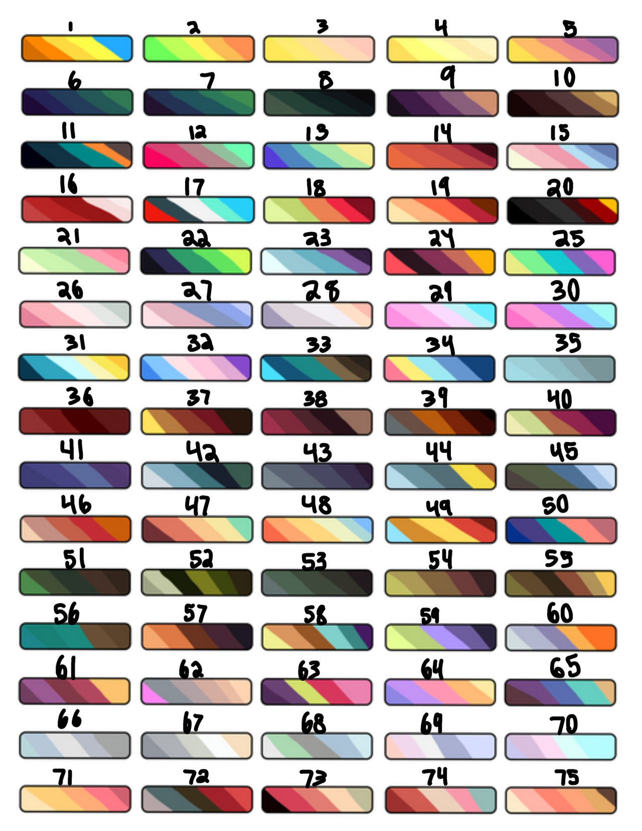 Color 75 Qt Color Palette Adopts (75/75 OPEN) by Savvy4 on DeviantArt