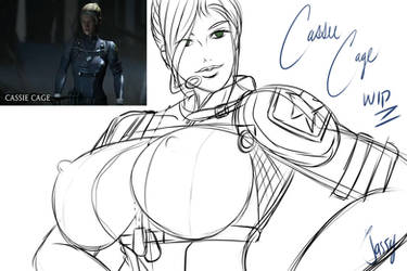 Cassie Cage Sketch by JassyCoCo