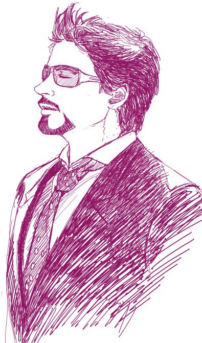 doodle : tony stark (RDJ)