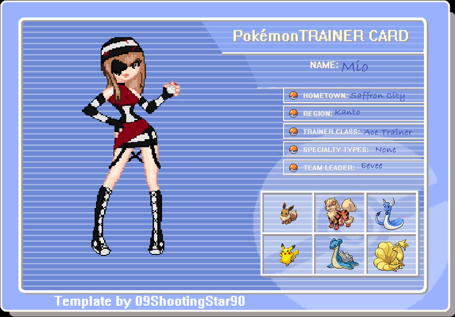 Mio's Pokemon Trainer Card