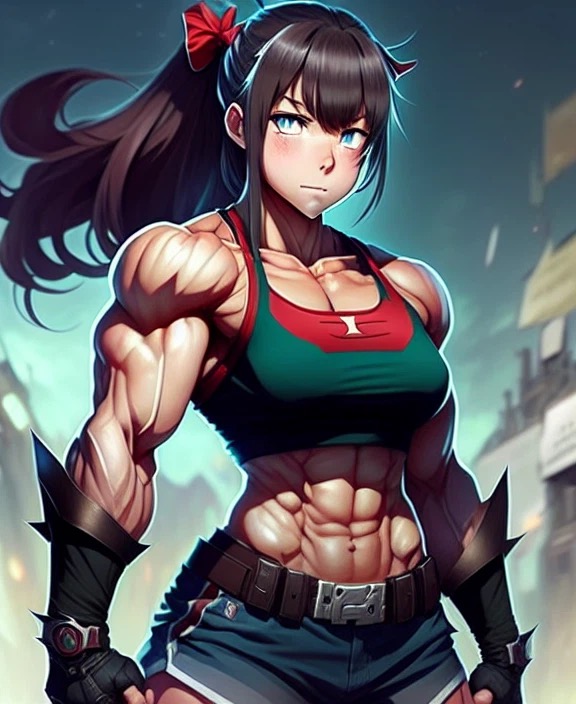 AESTHETIC ART on X: Which anime character would you like to see with big  muscles? #womanmuscle #femalemuscle  / X