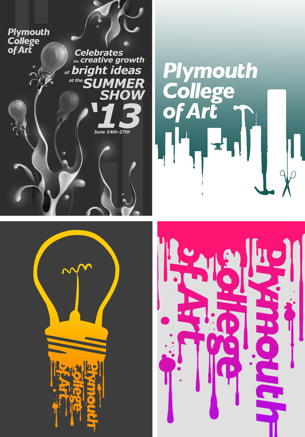 Plymouth Art College Publicity Design Work