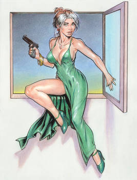 Rogue from the X-men as a spy