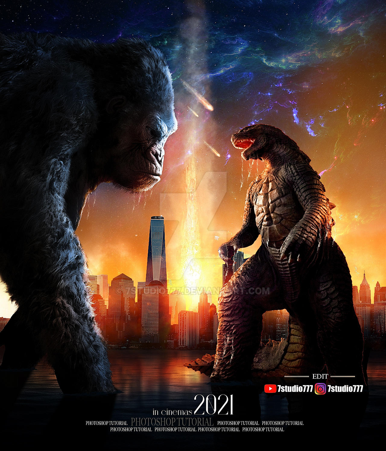 How To Create Godzilla Vs Kong Movie Poster 21 By 7studio777 On Deviantart How To Create Godzilla Vs Kong Movie Poster 21 By 7studio777 On Deviantart