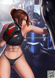 Claire Redfield training
