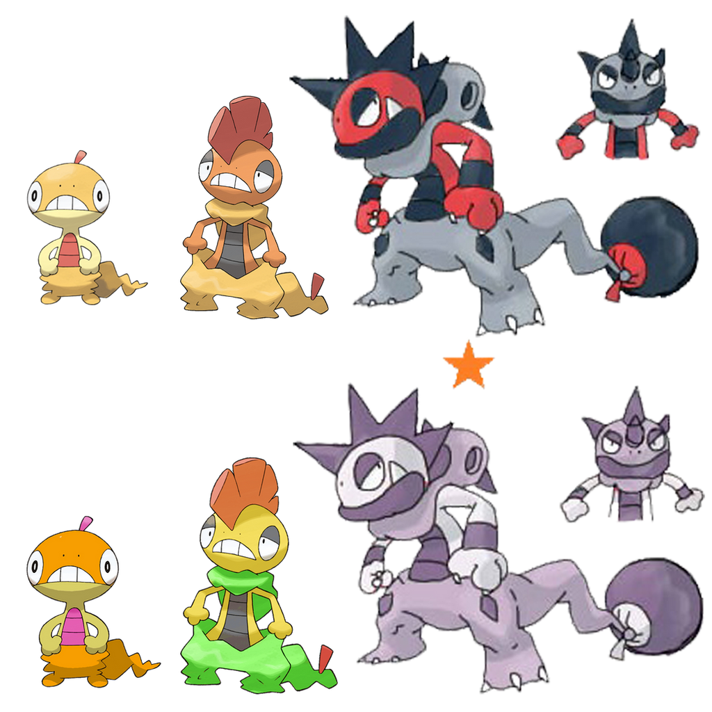 Scringpuff Evolution Line Scraggy Evolution by Midna-Saldana on DeviantArt