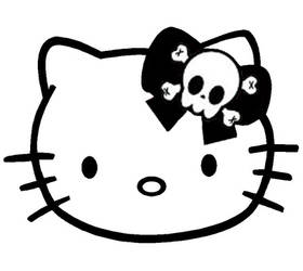 Hello Kitty skull tattoo