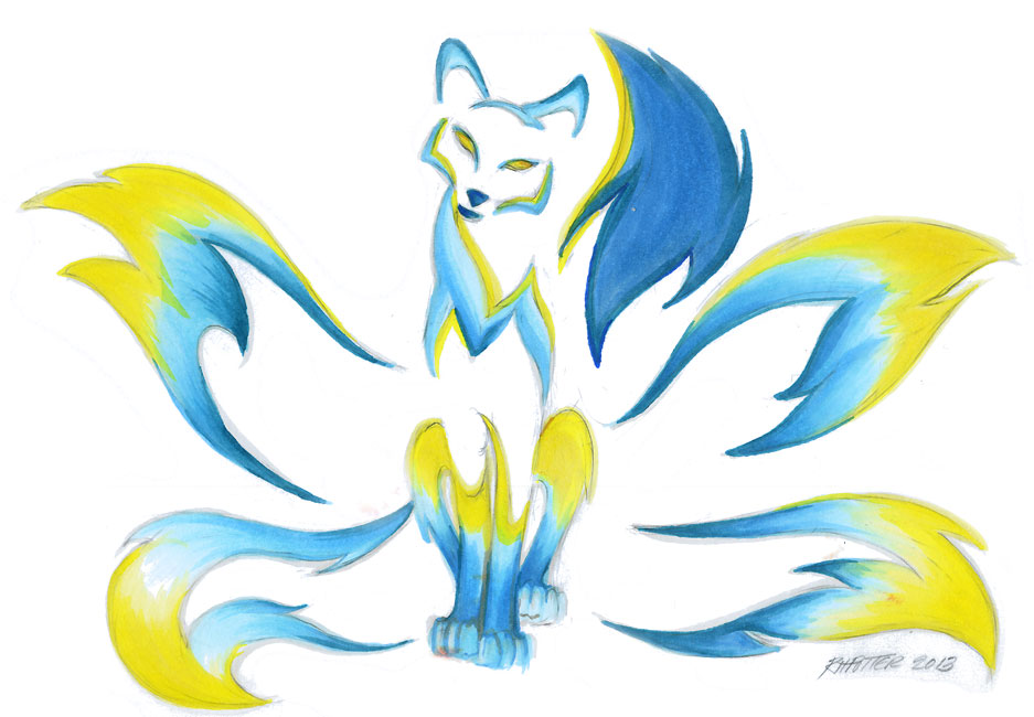 Blueflame Kitsune