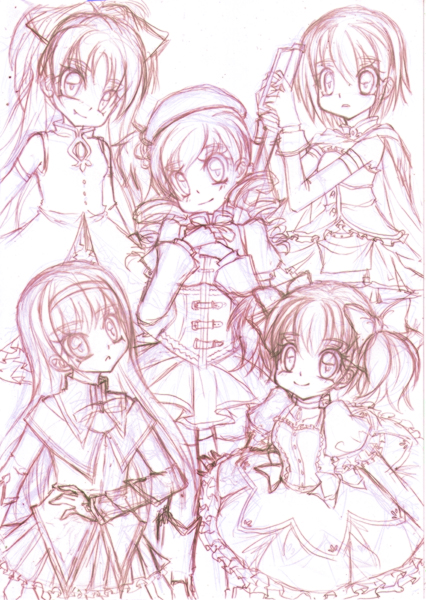 Madoka Magica Charas Pencils