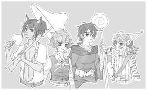 HotP - Sketch del nuevo Equipo Morado by Kawaii-Dream HotP - Sketch del nuevo Equipo Morado by Kawaii-Dream