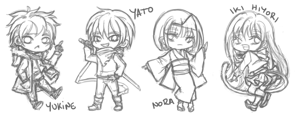 Noragami Chibi Sketches