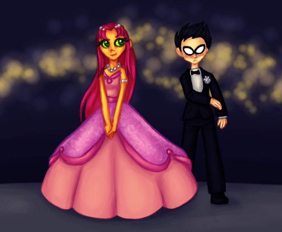 Robin and Starfire- Prom night? by xXAluniaXx on DeviantArt