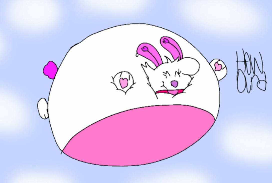 Stuffed her Rabbit inflation fly by howard1224 on DeviantArt