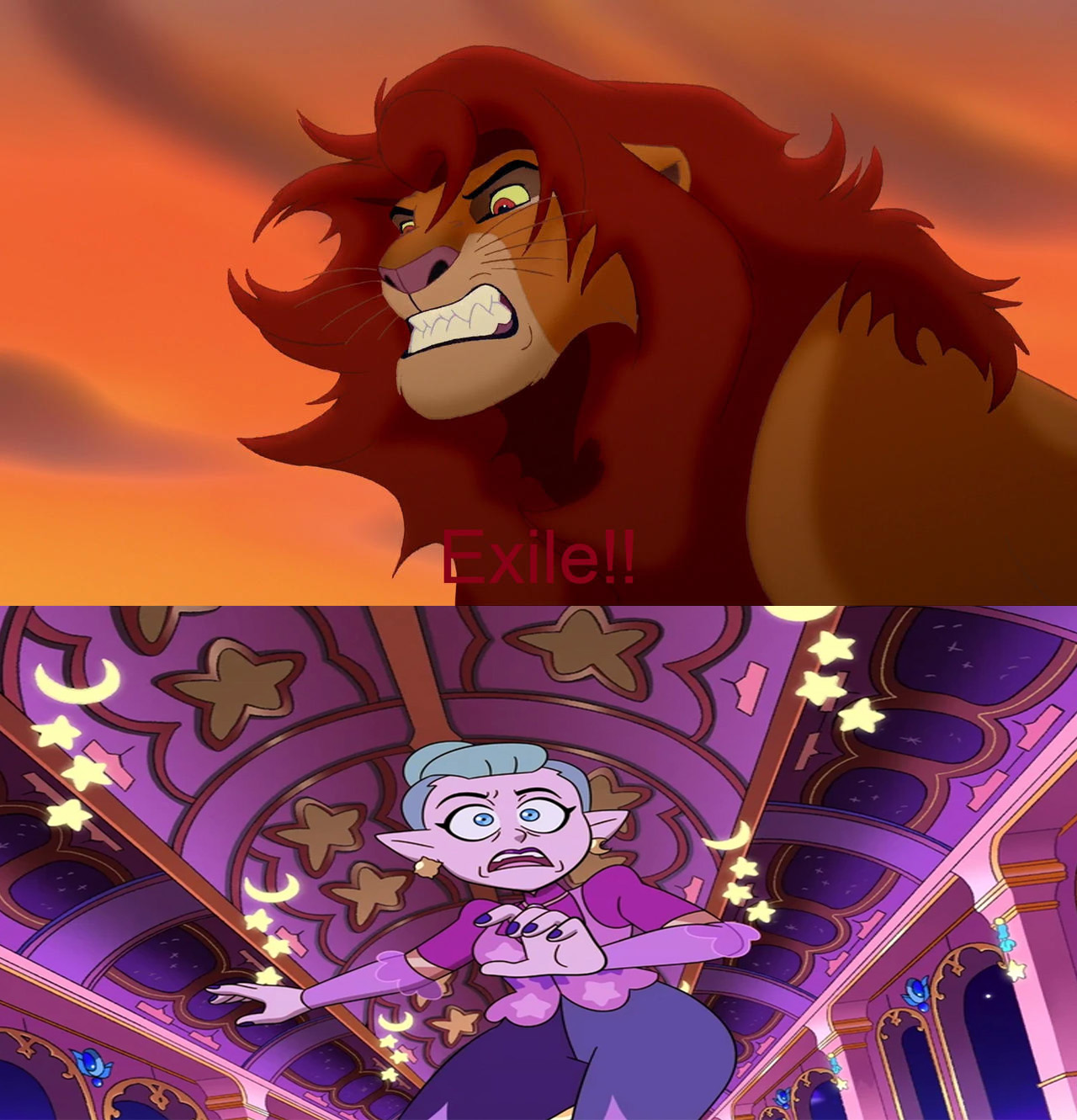 Simba Getting Exiled Simba exiles Odalia Blight by MrDimensionIncognito on DeviantArt