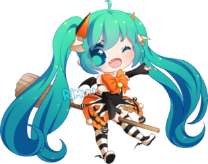 FREE Halloween Miku Pagedoll by rimuu