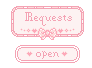 Pretty Pink Requests Open Stamp