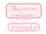Pretty Pink Requests Closed Stamp