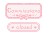 Pretty Pink Commissions Closed Stamp