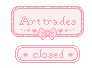 Pretty Pink Art Trades Closed Stamp by Glycyrrhizicacid