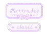 Pretty Purple Art Trades closed Stamp
