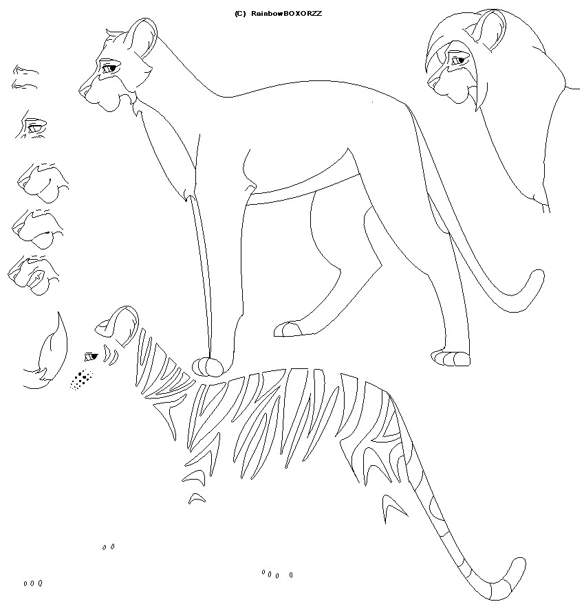 Big Cat FREE LINEART