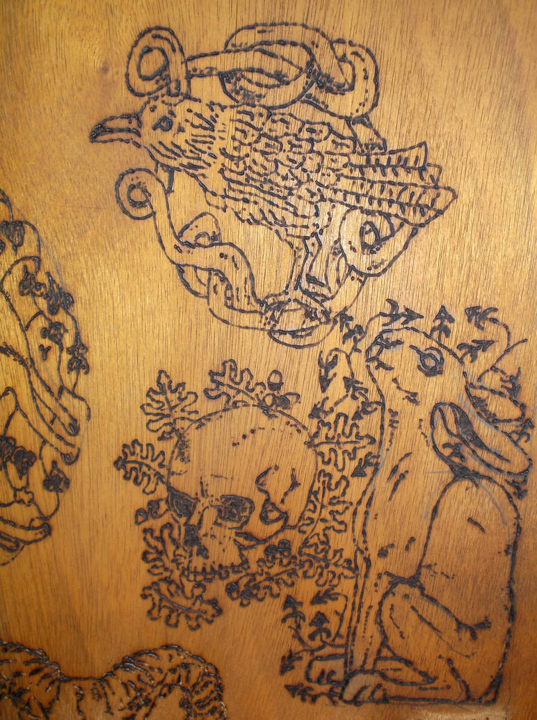 pyrography celtic theme door in progress by dutchartt on DeviantArt