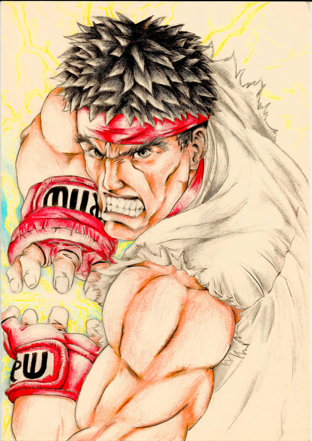 akuma (street fighter) drawn by oetaro