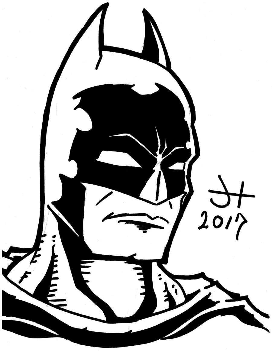 Batman Bust drawn with a sharpie by StraitArrowGraphix on DeviantArt