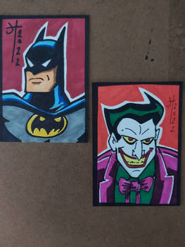 Batman and Joker Art Cards