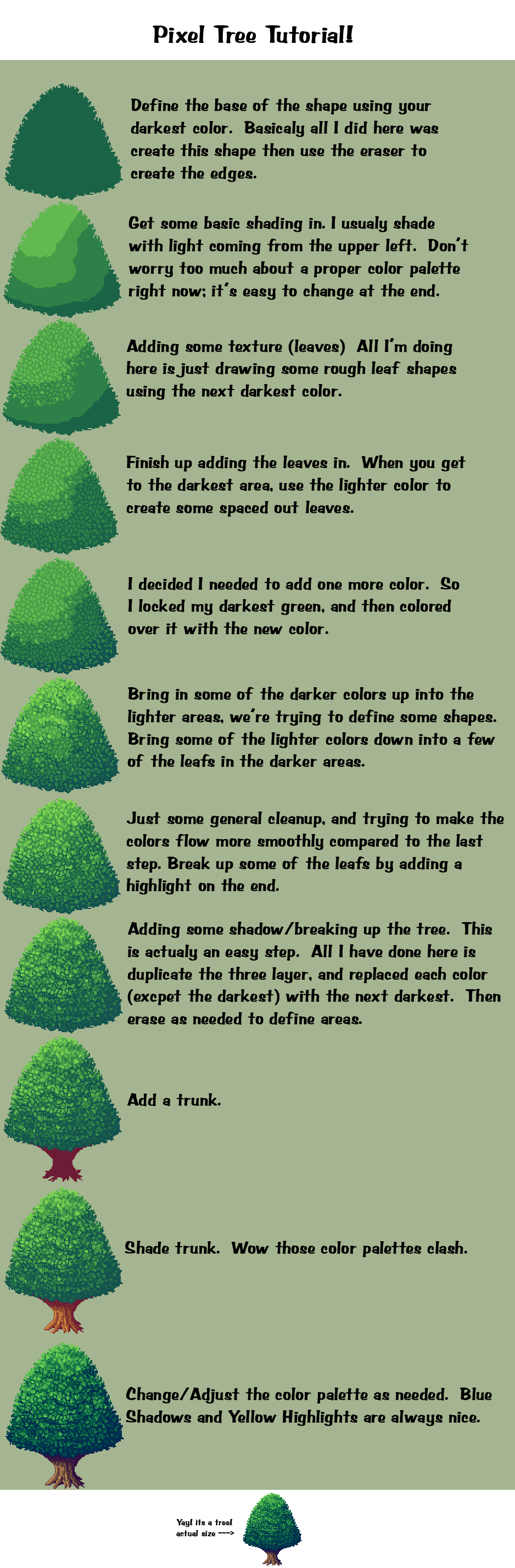 Pixel Tree Tutorial