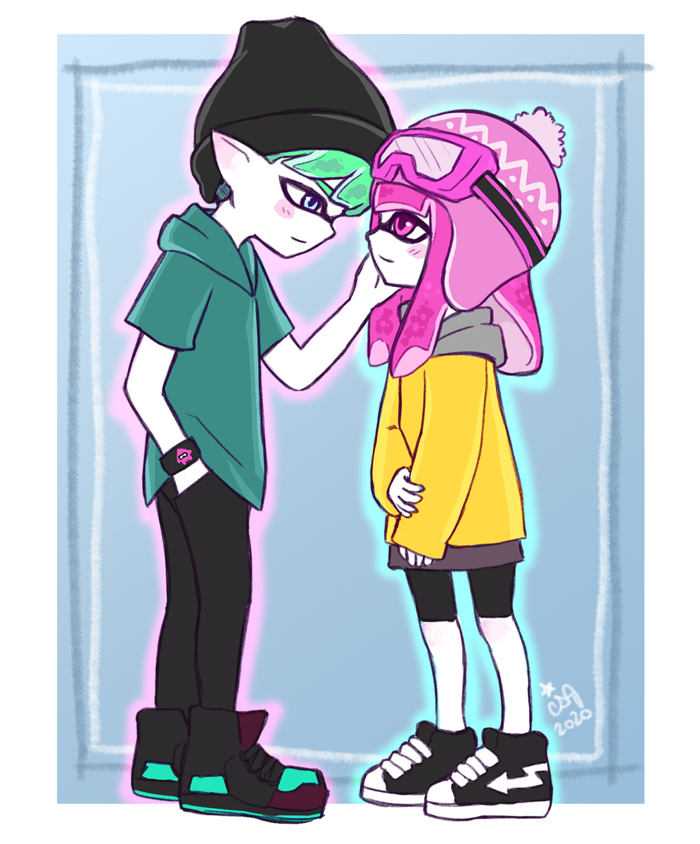 Splatoon Doodle - Inkling Couple by ChibiStarChan on DeviantArt