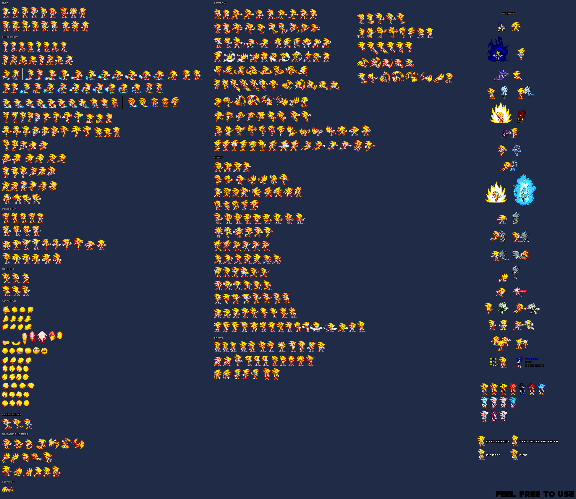 Super Shadic 2 sprite sheet by jkrules40 on DeviantArt