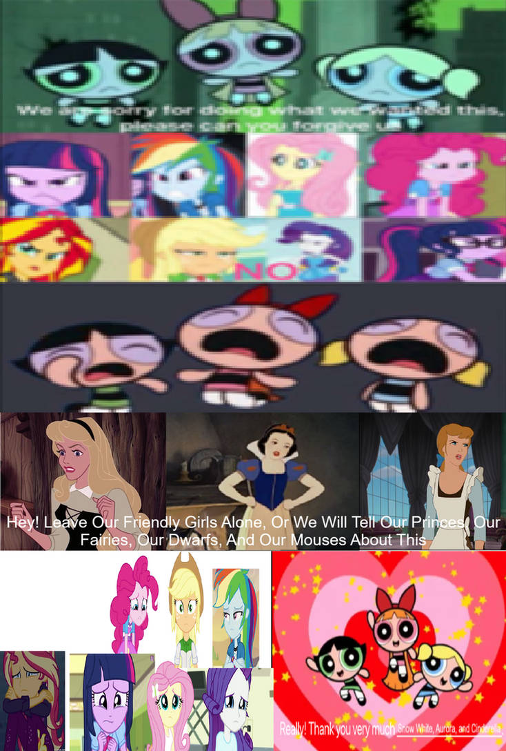 3 Disney Princesses Saves PPG From MLP Characters by HTFYesHHPAYNo on ...