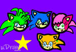 Sonic and siblings in uDraw